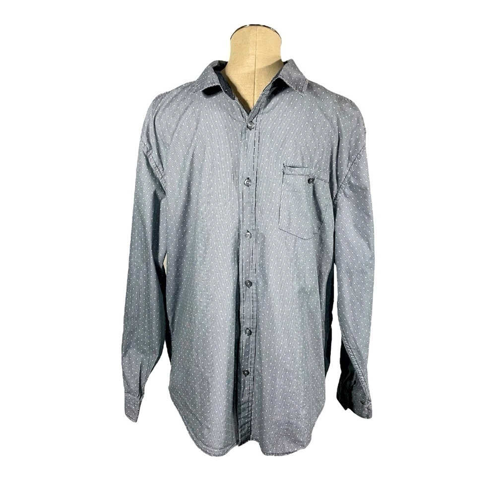 Men's Bruno Gray Casual Button Down Shirt Size XL